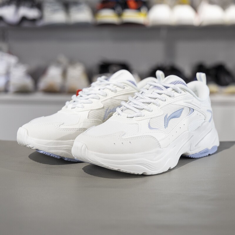 李宁启星跑步鞋女鞋休闲复古老爹鞋减震回弹潮流运动鞋ARLS024