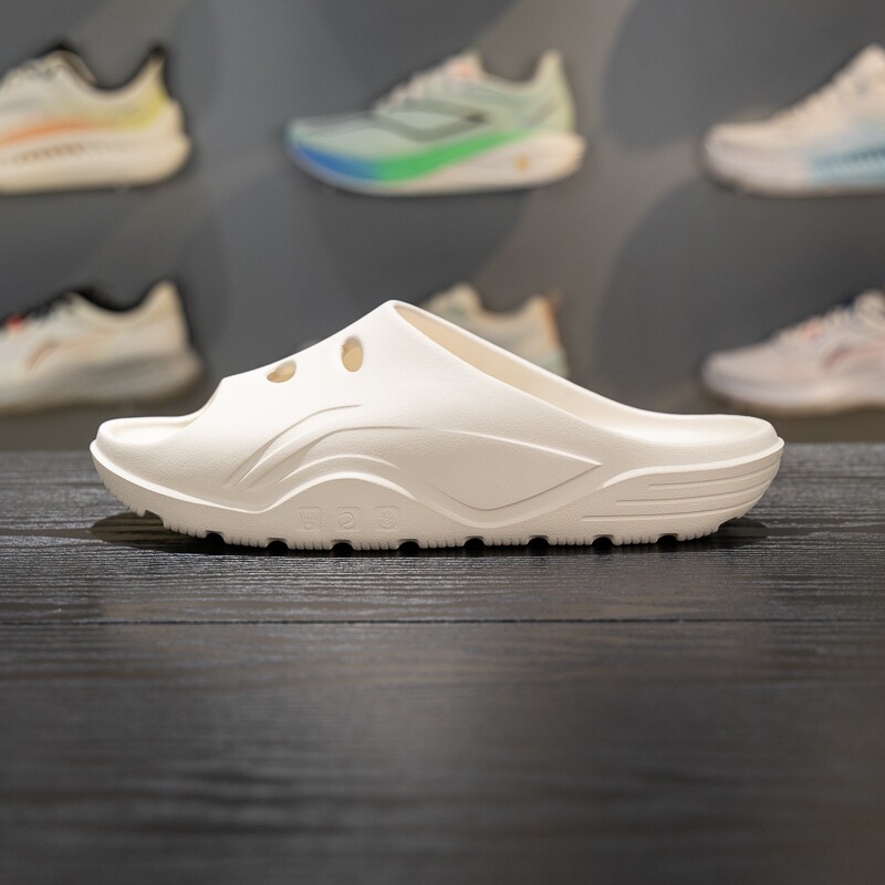 李宁羽毛球场边拖鞋男女同款2026春夏新款防滑运动凉拖AYCV001