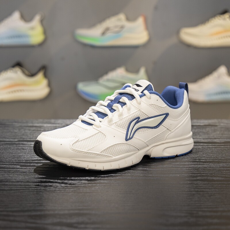 李宁跑步鞋 R037男子2024秋季新款网面透气缓震回弹运动鞋ARSU067