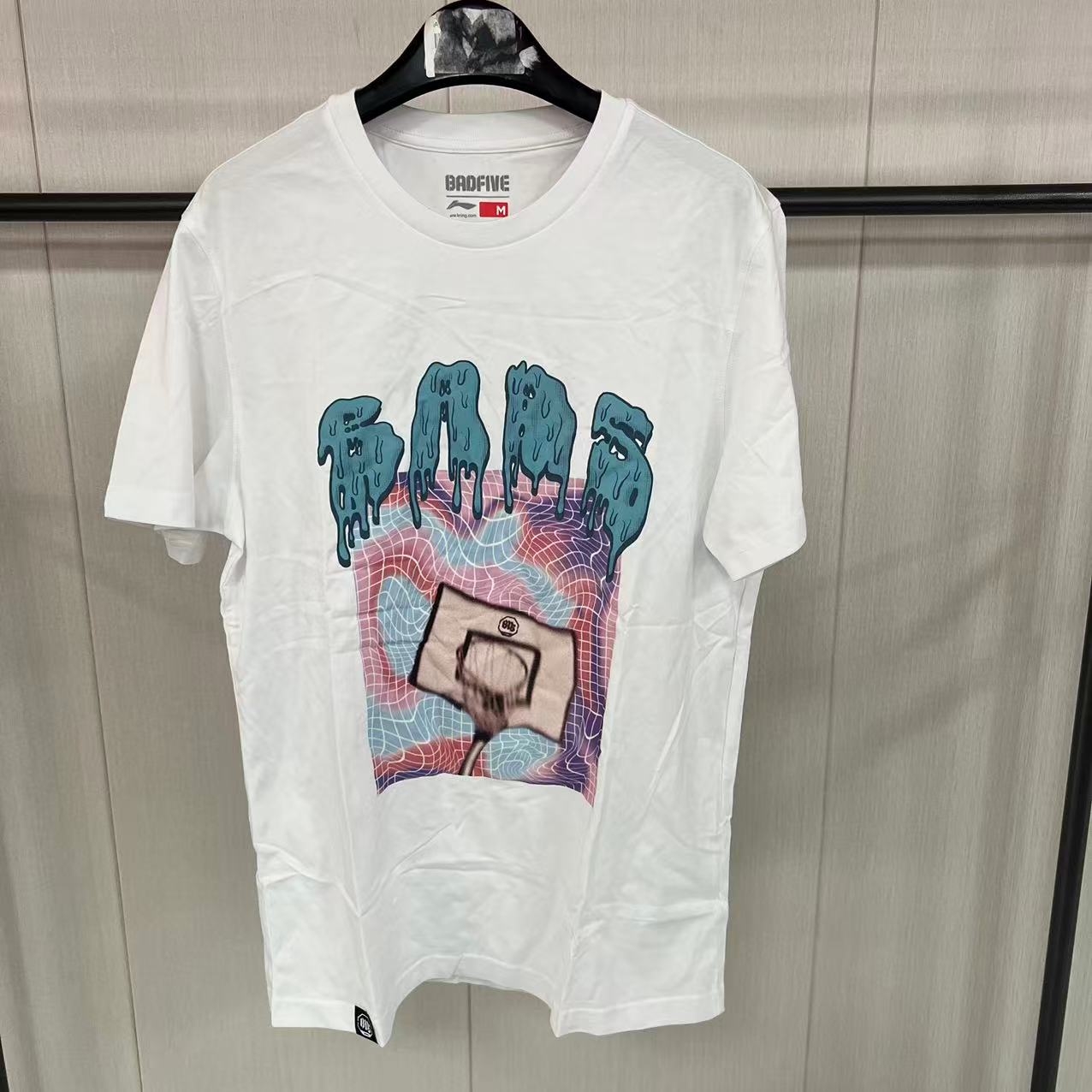 《购买前看详情B品》李宁短袖男款夏季休闲宽松百搭上衣T恤AHSN22