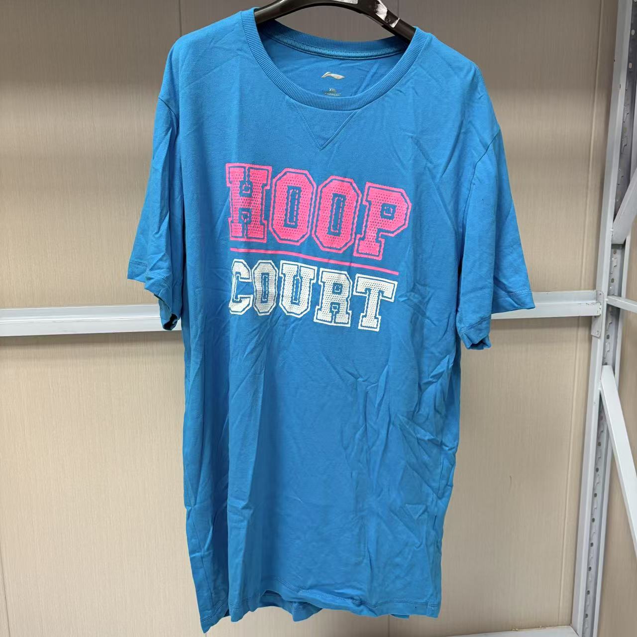 《购买前看详情B品》李宁圆领短袖基础大众常规T恤男款  AHSJ099