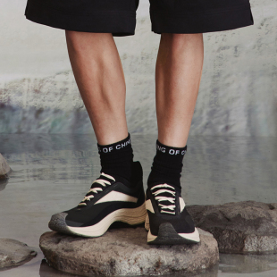 中国李宁休闲鞋 功夫YIN 柔软针织防滑国风经典运动鞋男款AZGU021