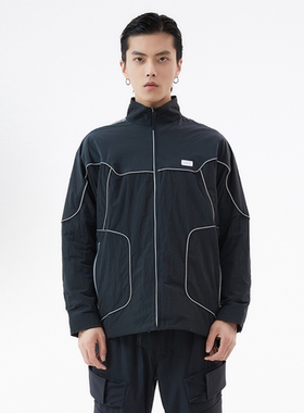 李宁LNG 都市机能系列 科幻感反光轻薄 男女同款夹克FFAC005