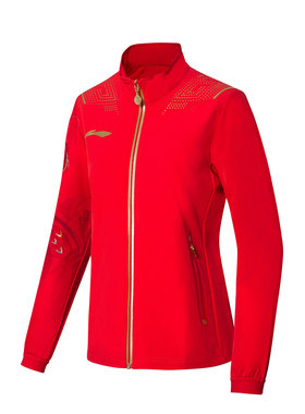 李宁正品乒乓球服领奖服运动服国服球衣大赛舒适女子外套AYYR438