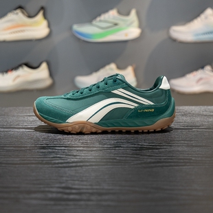 李宁心流休闲鞋男女同款2026春季新款复古德训薄底运动鞋AGCW002