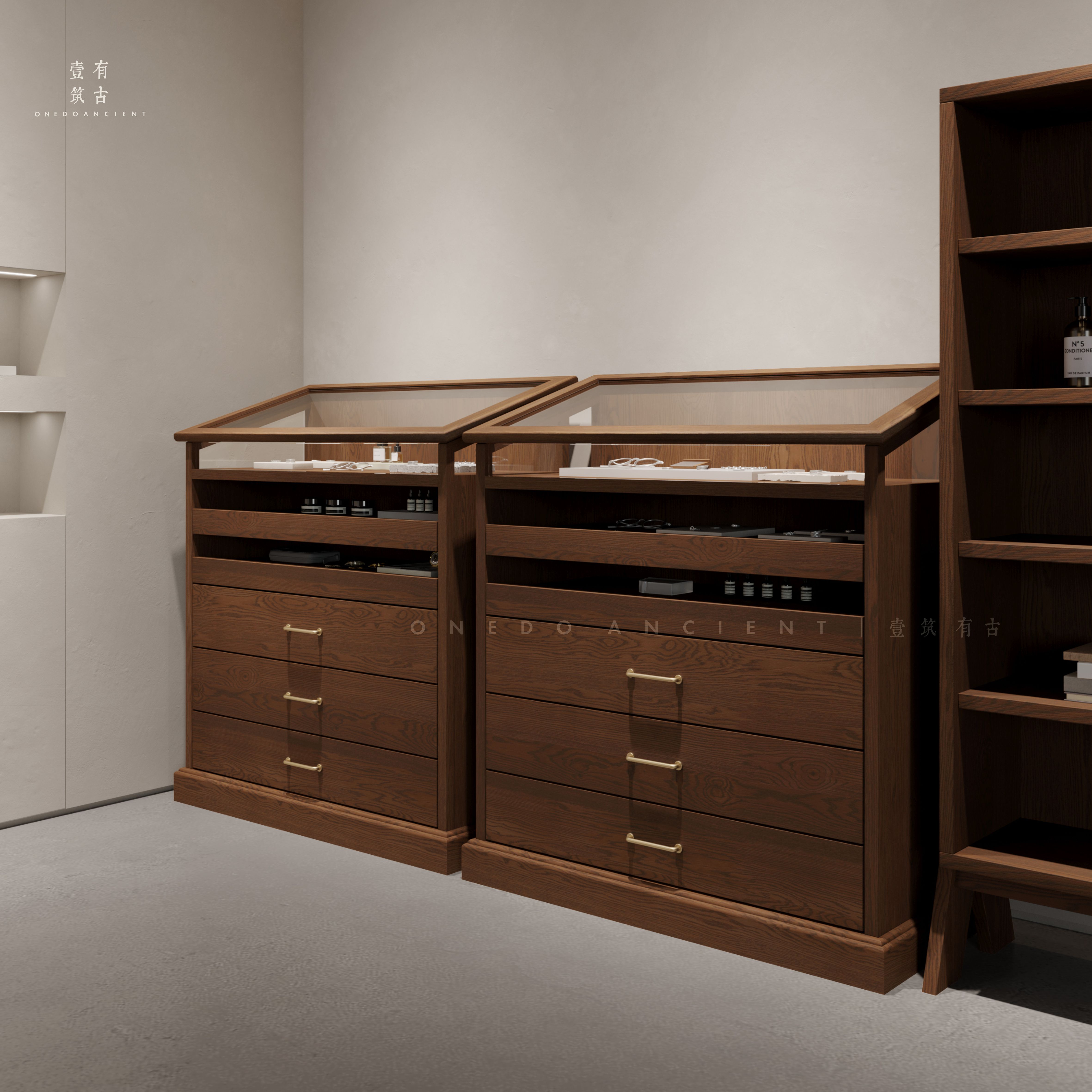 壹筑有古多功能广州中古展示柜