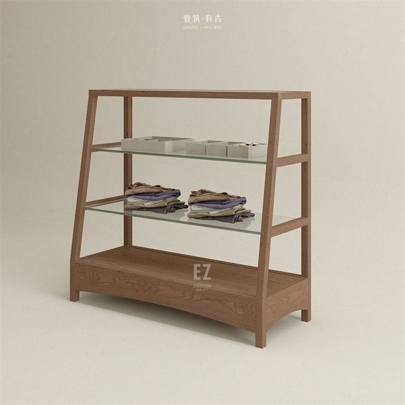 商店精品展示架陈列架多层架玻璃置物架复古落地客厅书架摆放架子