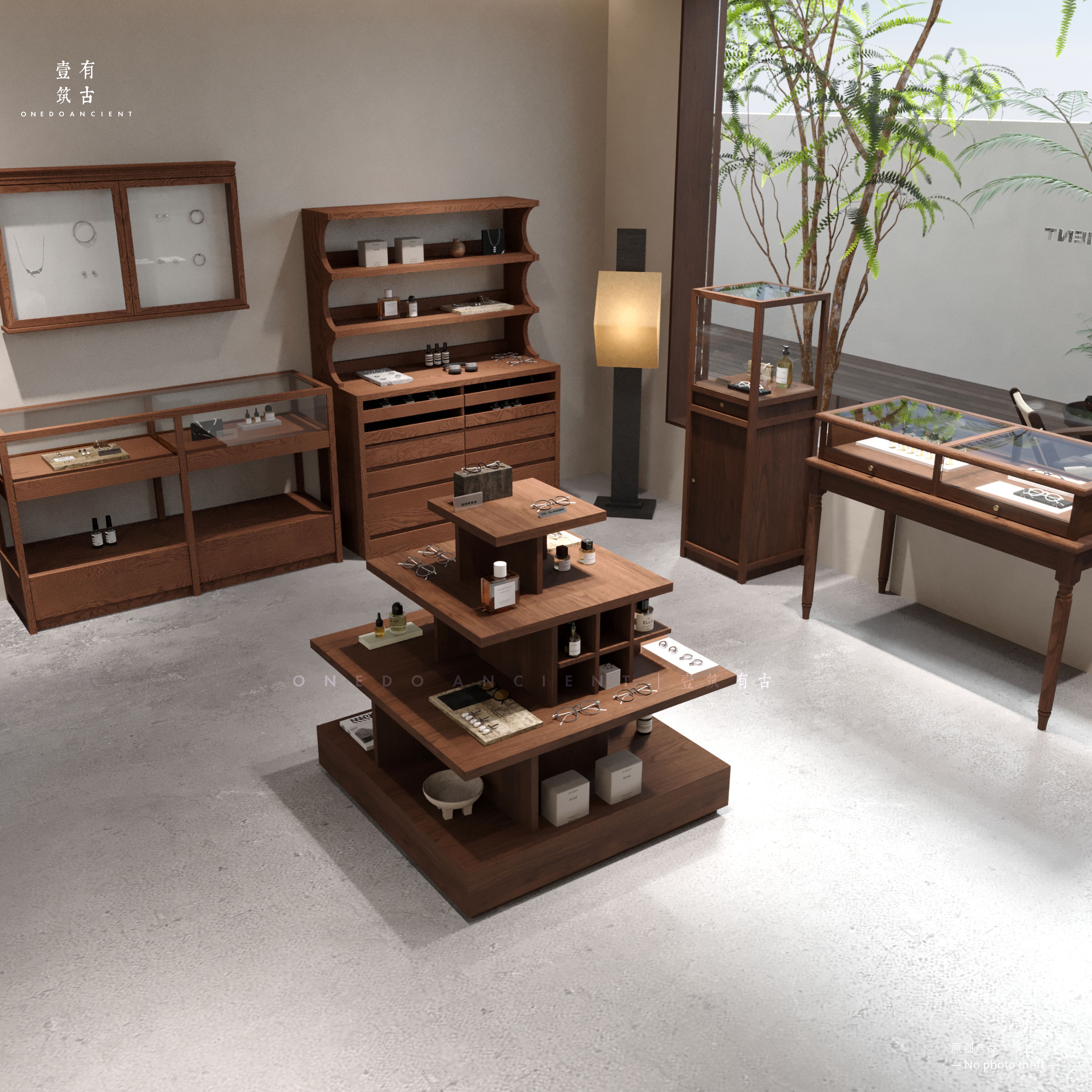 壹筑有古中岛台四面多层展示