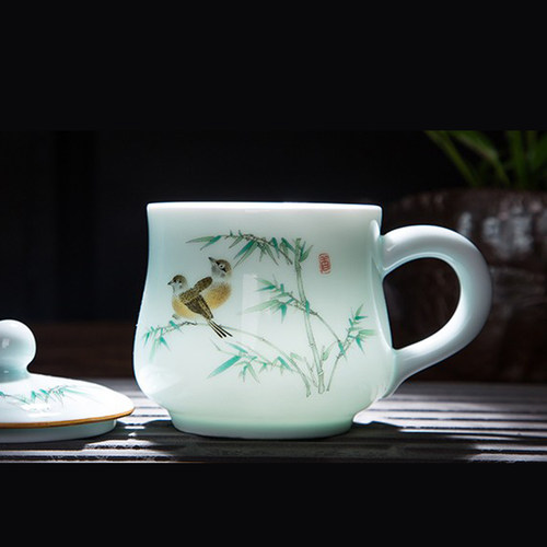 景德镇青瓷泡茶办公个人马克杯