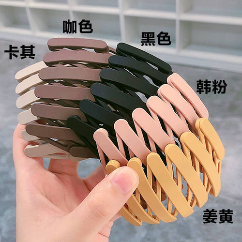 可折叠头箍隐形伸缩发箍旅游旅行便携发卡压发带齿防滑洗脸夹子女