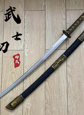 龙泉高锰钢一体锻打长款长刀弯刀