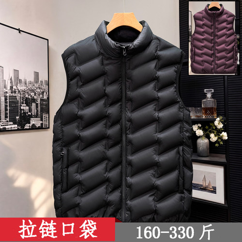 大码棉马甲男宽松潮帅气立领外穿