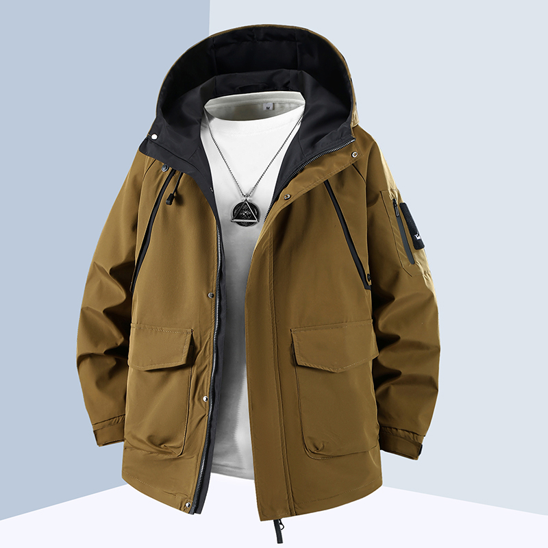 300斤新款大码春秋风衣外套男