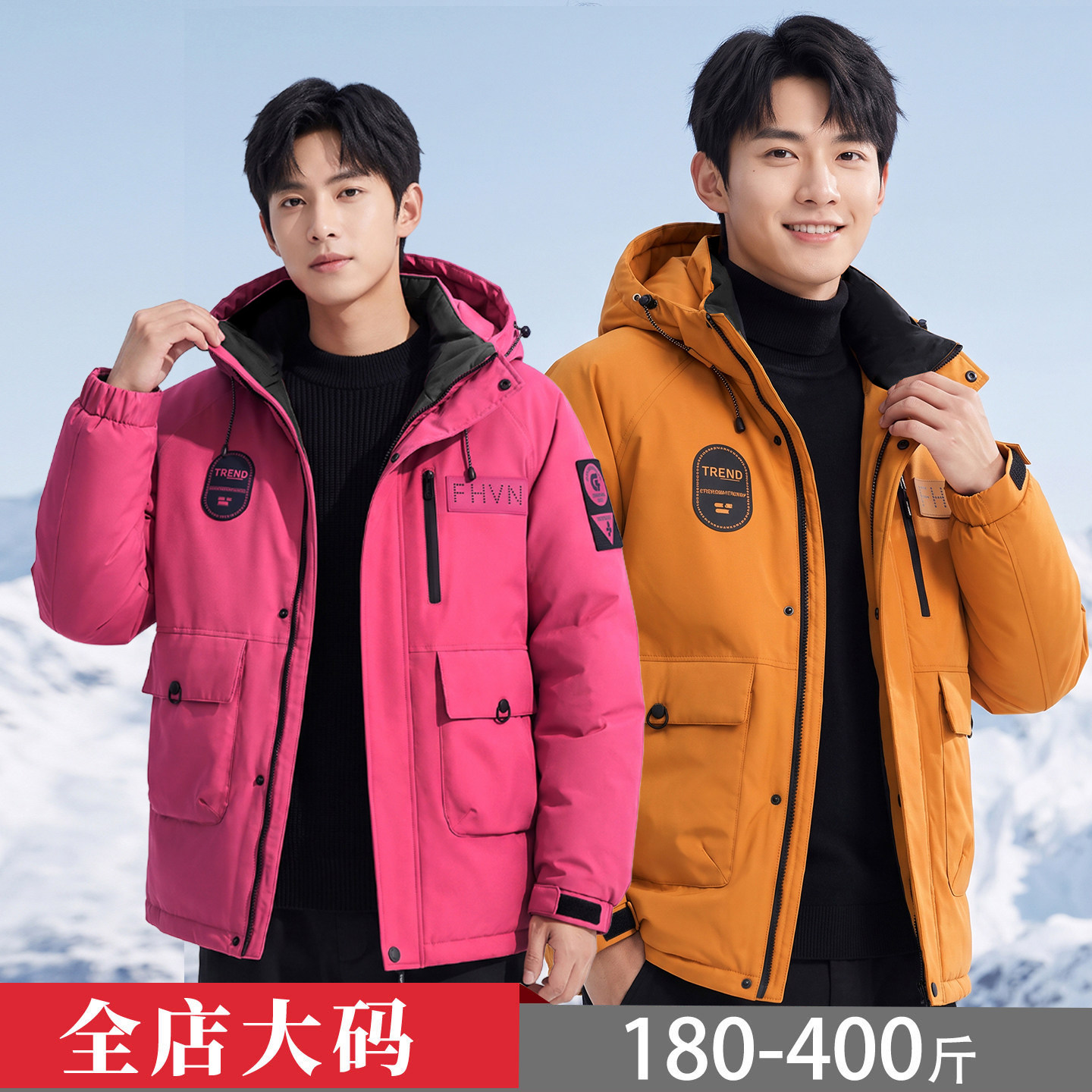 特大码冬季加厚棉服男宽松潮流