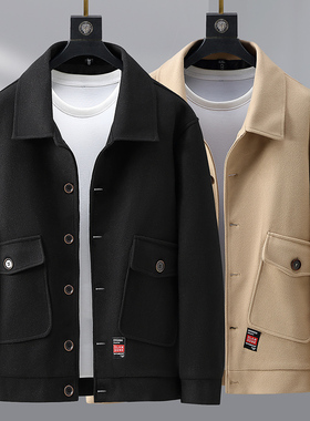 390斤秋冬款大码胖子外套男加肥加大显瘦轻奢大衣褂子男士夹克潮