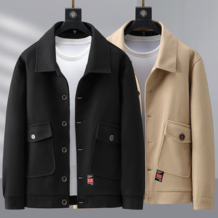 390斤秋冬款大码胖子外套男加肥加大显瘦轻奢大衣褂子男士夹克潮