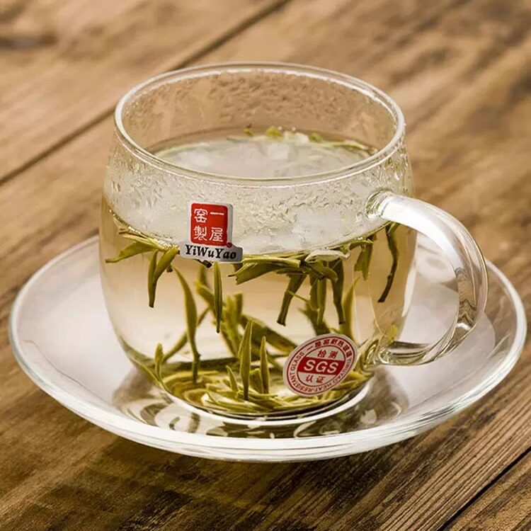 一屋窑高硼硅手工带把杯碟商用