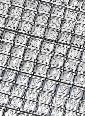 新款英文字母DIY意大利模块手链弹力拼接表带礼物 Italian charm