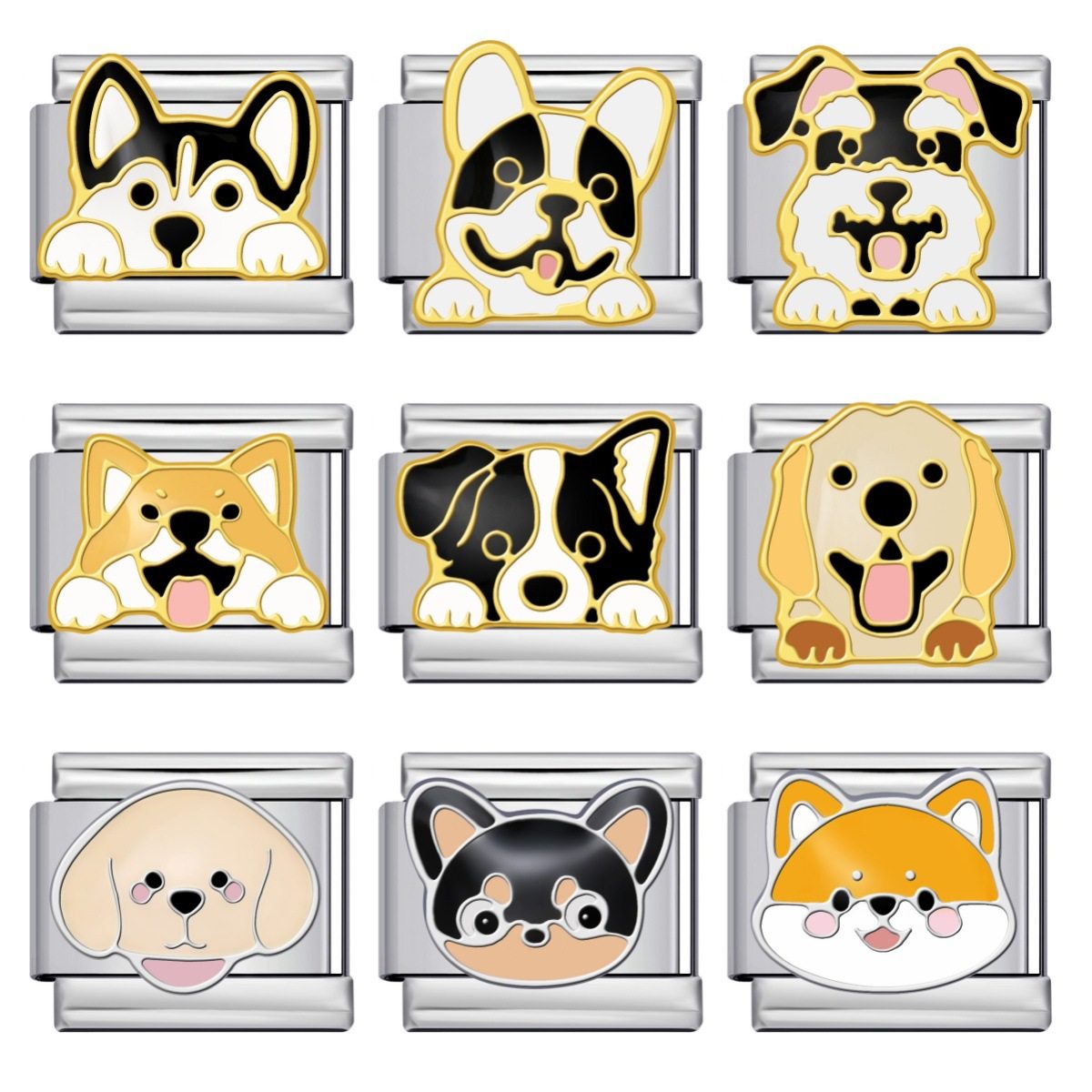 金银色宠物狗系列不锈钢表带焊接滴油DIY意大利模块情侣闺蜜礼物,饰品/流行首饰/时尚饰品新,其他DIY饰品配件,淘宝优惠券,粉丝福利购,淘宝优惠卷