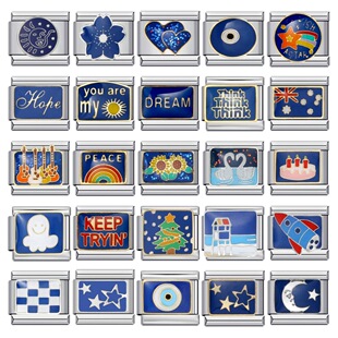 蓝色系模块手链DIY滴釉拼接设计配饰表带闺蜜情侣生日礼物饰品