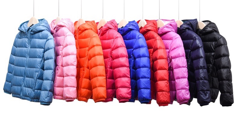 断码清货！！男女童轻薄羽绒外套帽子可脱卸儿童90白鸭绒