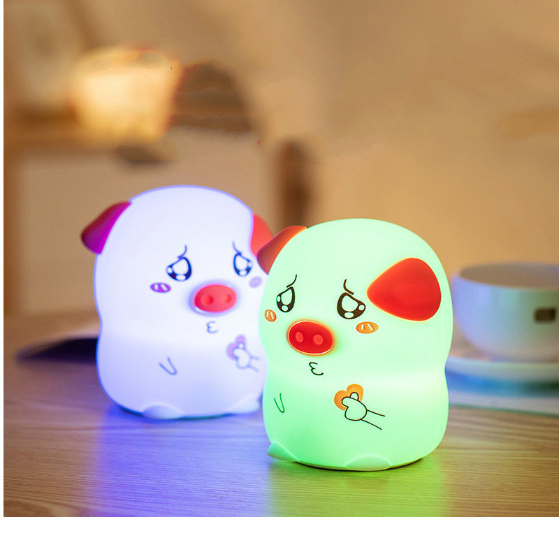 比心猪硅胶七彩小夜灯拍拍蓝牙音箱减压伴睡送儿童节女友生日礼物在类目 家装主材, 灯具灯饰, 小夜灯中 - 来自Buy2taobao.com提供专业的淘宝代购服务