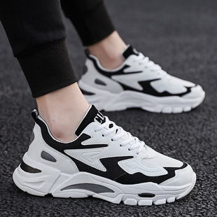 春夏12大童男鞋子13男孩初中学生跑步运动老爹ins潮鞋15岁青少年