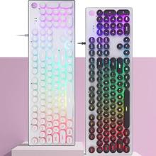 惠普K500Y键盘朋克蒸汽复古有线吃鸡电脑电竞lol办公家用游戏发光