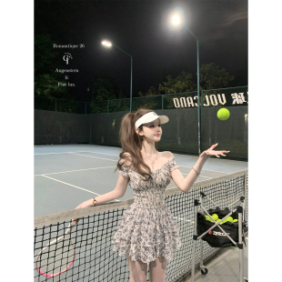 迟伞伞26/ss 暮野油彩 氧气少女感打揽碎花连衣裙减龄气质短裙
