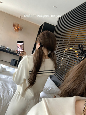 迟伞伞海军学院风卫衣开衫运动裤