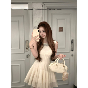 迟伞伞26/ss 云絮轻语 亚麻羊毛蝴蝶结无袖背心裙/单扣开衫两色入