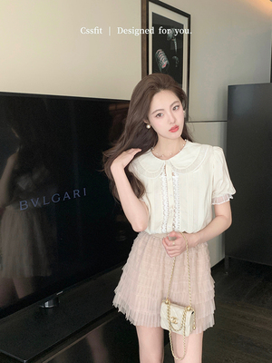 css裸粉色蛋糕纱纱短裙