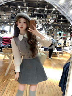 迟伞伞 多色羊毛毛呢短裙气质半身裙女显瘦a字半裙 立体剪裁万搭