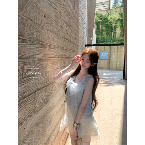 迟伞伞26/ss Softgirl日记 jory*蚂蚁边羽毛正反两穿连衣裙/上衣
