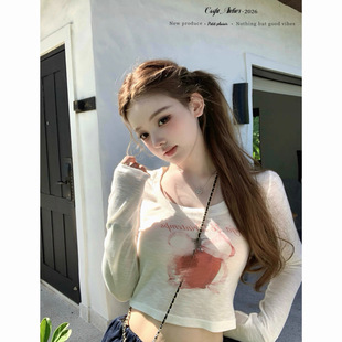 jor 林檎软糖 a印花苹果长袖 短袖 迟伞伞26 tee车厘子红短裤