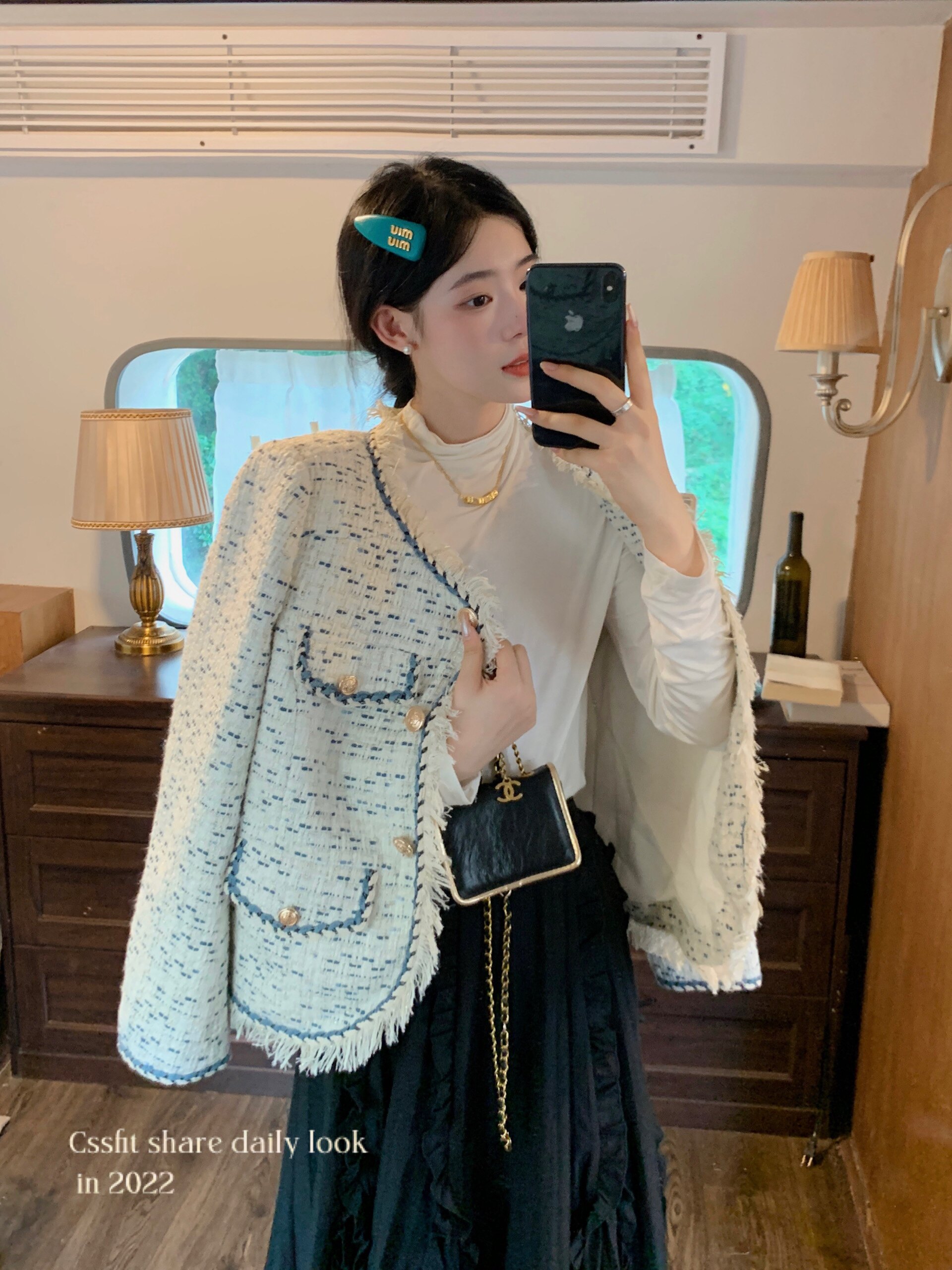 奥斯曼蓝图流苏小香外套