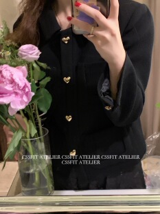 立体口袋小西装 定制爱心扣 两色入 迟伞伞