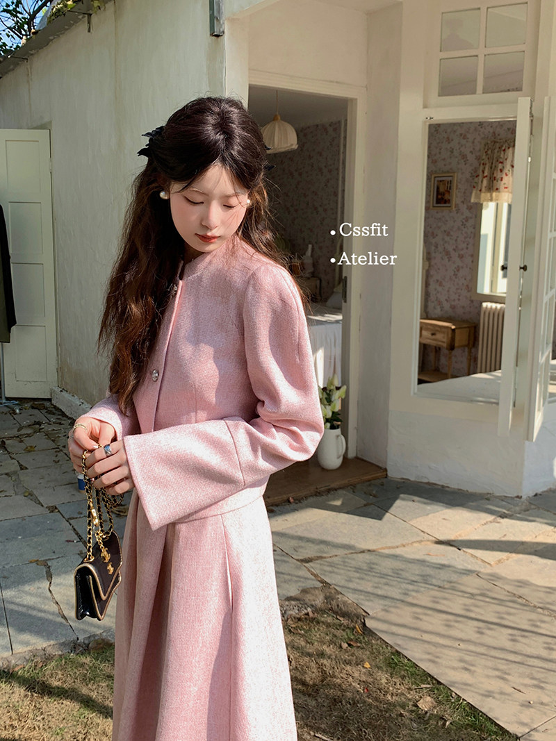 春大小姐立领法式套组