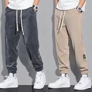 子束脚休闲百搭九分卫裤 广州十三行男式 灯芯绒裤 秋冬季 高端休闲裤