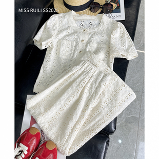 甜美拼接小香风气质名媛半身裙套装 MISS 春季 RUILI F0344 定制