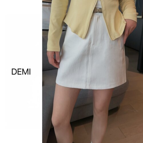 MISS RUILI定制 早春新款高腰防走光韩版通勤百搭A字短裙F1659