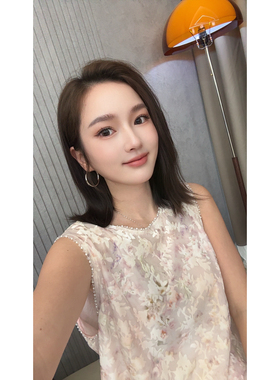 MISS RUILI 定制 2025夏季百搭宽松显瘦圆领无袖上衣F0914