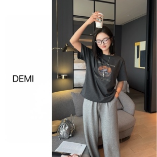 欧货时尚 早春新款 宽松印花韩里韩气潮流T恤F1689 RUILI定制 MISS