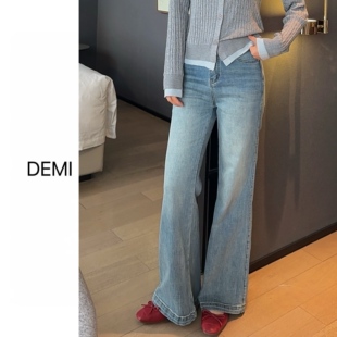 RUILI定制 洋气通勤微喇裤 早春新款 高腰气质时尚 F1637 韩版 MISS