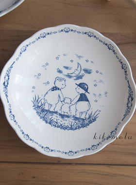 ⭐日本中古盘 nikko日光熊 复古餐具 vintage 稀少 收藏 网红