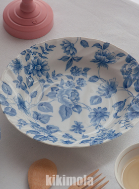 ⭐日本制 深盘 早餐盘 ins同款 稀少收藏 网红餐具 高温健康 花卉