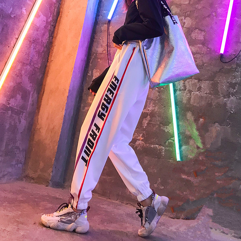 春秋韩版学生百搭宽松bf运动裤女痞帅气怪味丧系哈伦休闲束脚裤子在类目 女装/女士精品, 裤子, 休闲裤中 - 来自Buy2taobao.com提供专业的淘宝代购服务