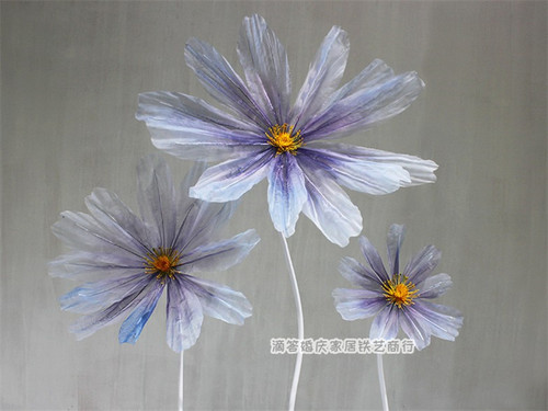 仿真花铁艺网纱花美陈假花装饰