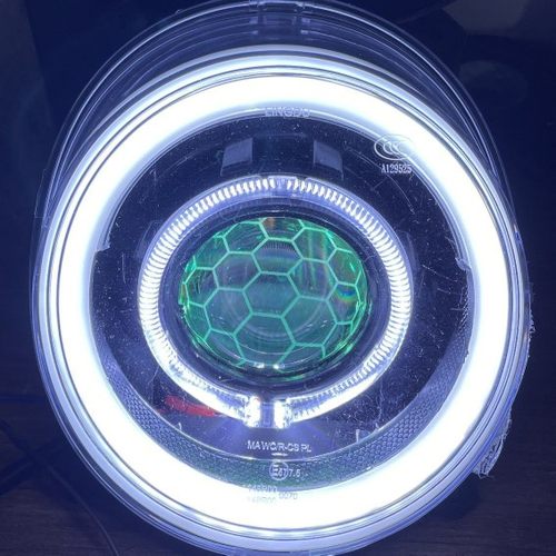 大金牛一代奔隆N9N11电动车透镜氙气灯LED天使眼恶魔大灯总成改装