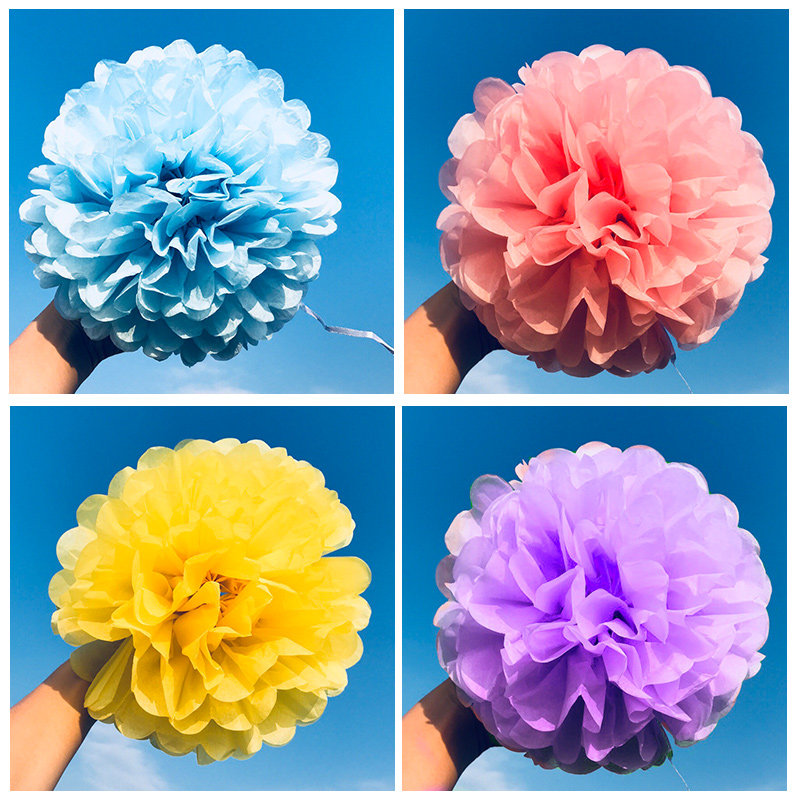 纸花球纸拉花创意结婚牡丹吊饰浪漫婚礼婚房开业商场橱窗装饰用品